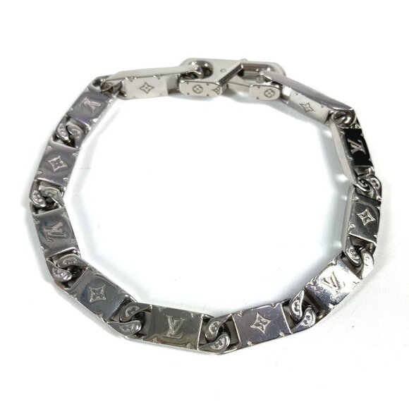 LOUIS VUITTON M0921L Bracelet-Monogram Tied Up Accessories Bracelet Metal Silver - Picture 1 of 8
